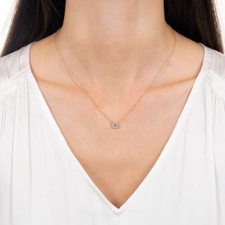 Vintage .65 Carat Diamond Drop Pendant