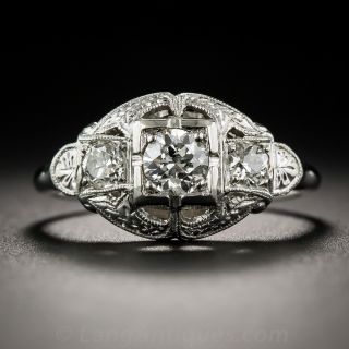 Vintage .68 Carat Diamond Three-Stone Engagement Ring - 2
