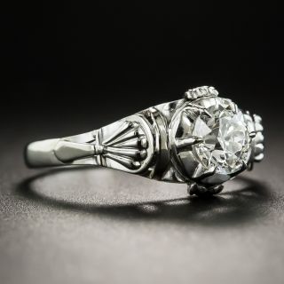 Vintage .68 Carat Solitaire Diamond Engagement Ring - GIA K SI1