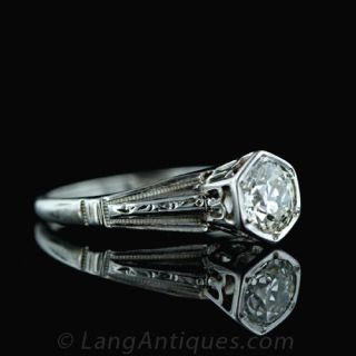 Vintage .70 Carat Diamond Solitaire
