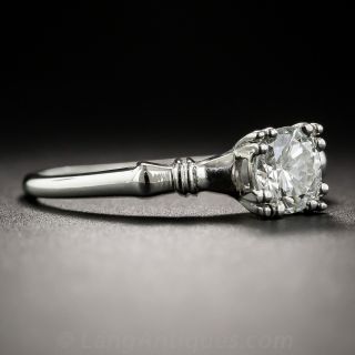Vintage .71 Carat Diamond Platinum Solitaire