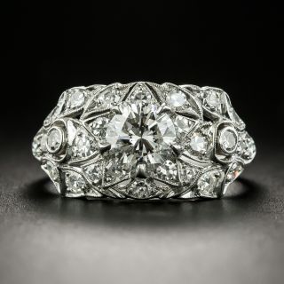 Vintage .75 Carat Diamond Platinum Engagement Ring - 2