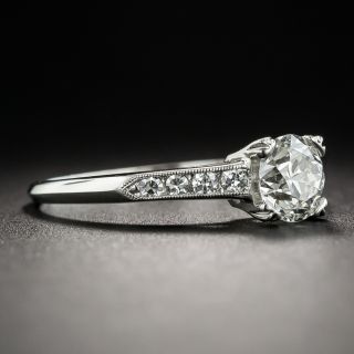 Vintage .75 Carat Platinum Diamond Engagement Ring
