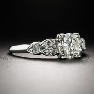 Vintage .78 Carat Diamond Platinum Engagement Ring GIA - K SI1 