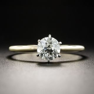 Vintage .78 Carat European-Cut Diamond Solitaire - GIA K VS2