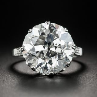 Vintage 8.62 Ct. European-Cut  Diamond Solitaire Ring - GIA G SI2 - 2
