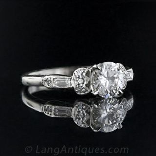 Vintage .80 Carat Diamond Engagement Ring