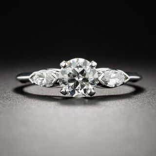 Vintage .80 Carat Diamond Platinum Engagement Ring - GIA J VS1