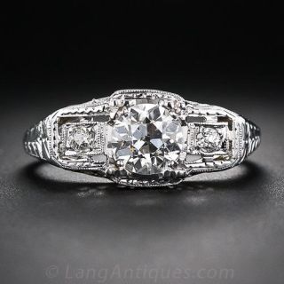 Vintage .85 Carat Diamond Engagement Ring