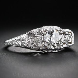 Vintage .85 Carat Diamond Engagement Ring