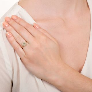 Vintage .86 Carat Diamond Cluster Ring - GIA