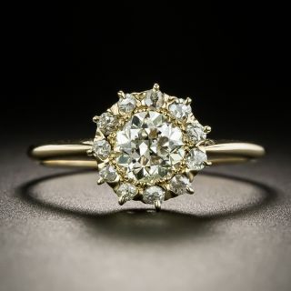 Vintage .86 Carat Diamond Cluster Ring - GIA - 3