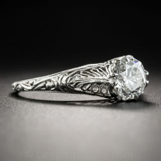 Vintage .88 Carat Diamond Solitaire Engagement Ring - GIA G VS2 