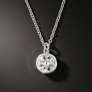 Vintage .88 Carat European Diamond Drop - 1