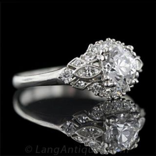 Vintage .90 Carat Diamond Engagement Ring, Circa 1950's