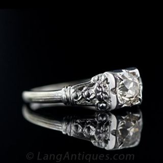 Vintage .90 Carat Diamond Solitaire
