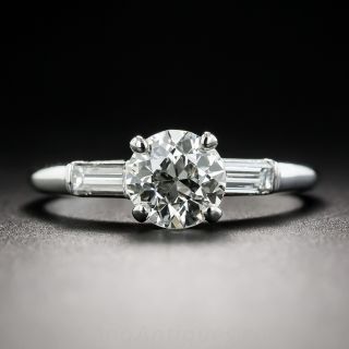 Vintage .91 Carat Diamond Platinum Engagement Ring - GIA L SI1 by Granat Brothers 