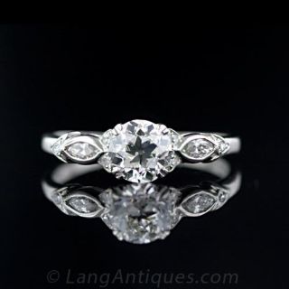 Vintage .95 Carat Diamond Engagement Ring
