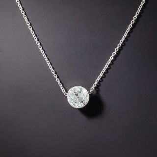 Vintage .95 Carat Diamond Solitaire Pendant - 2