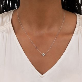 Vintage .95 Carat Diamond Solitaire Pendant