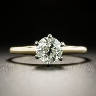 Vintage .96 Carat Solitaire Diamond Engagement Ring - GIA L VS2 - 3