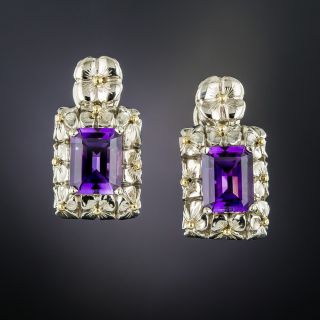 Vintage Amethyst Earrings - 1