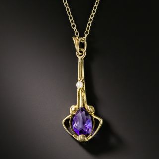 Vintage Amethyst Pendant - 2