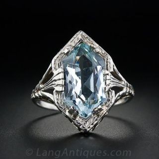 Vintage Aquamarine Ring