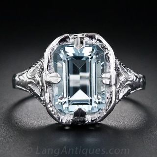 Vintage Aquamarine Ring