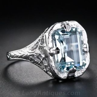 Vintage Aquamarine Ring