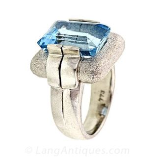 Vintage Aquamarine Ring