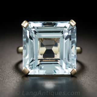 Vintage Aquamarine Solitaire Ring