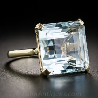 Vintage Aquamarine Solitaire Ring