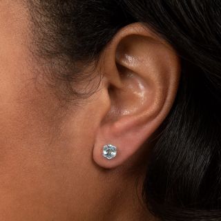 Vintage Aquamarine Stud Earrings