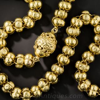 Vintage Austro-Hungarian Bead Chain Necklace - 46 Inches