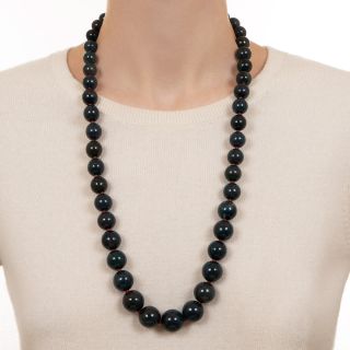 Vintage Bloodstone Bead Necklace