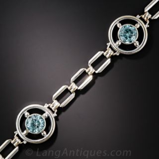 Vintage Blue Zircon Bracelet