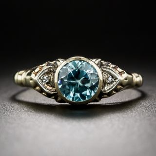 Vintage Blue Zircon Ring 
