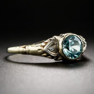 Vintage Blue Zircon Ring 