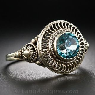 Vintage Blue Zircon Ring