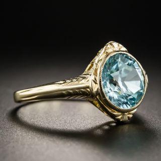 Vintage Blue Zircon Ring by Church & Co