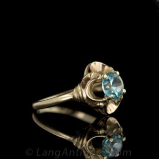 Vintage Blue Zircon Ring
