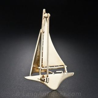 Vintage Boat Brooch
