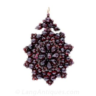 Vintage Bohemian Garnet Locket