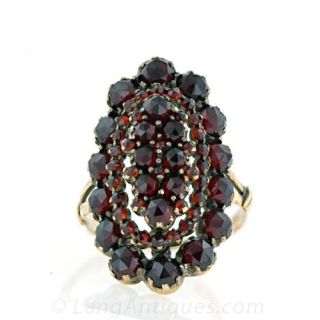 Bohemian Garnet Ring Main View
