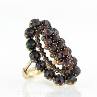 Vintage Bohemian Garnet Ring