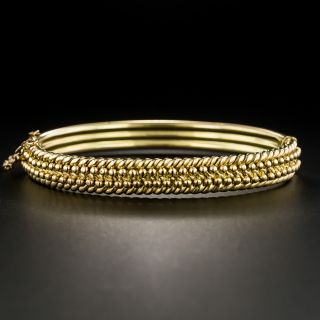 Vintage British Hinged Bangle Bracelet