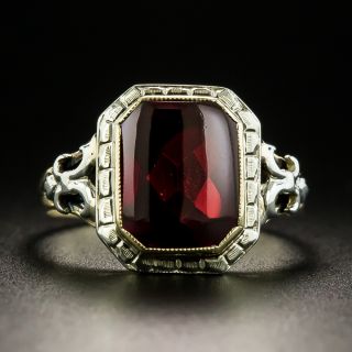 Vintage Buff-Cut Garnet Ring - 2