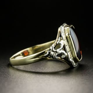 Vintage Buff-Cut Garnet Ring