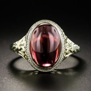 Vintage Cabochon Garnet Ring - 1